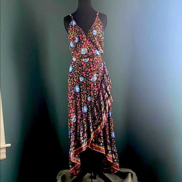 Floral Wrap Dress - navy blue Multicolor - Picture 1 of 3